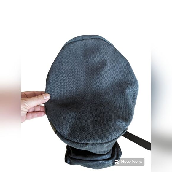 Cote et Ciel Saar black waxed canvas backpack tote main image 3